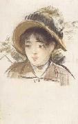 Edouard Manet Jeune fille en chapeau d'ete (mk40) china oil painting reproduction